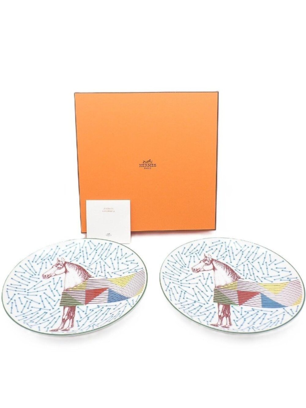 Hermes Dessert Plate Ipomobile No 4 2 Piece Set White